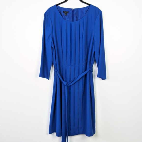 Talbots Dresses & Skirts - Talbots Cobalt A-Line Tie Waist Dress Size 14P